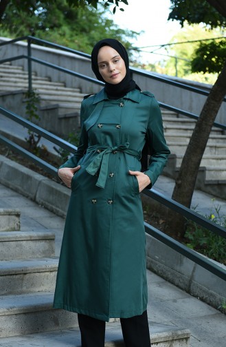 Emerald Green Trenchcoat 4035-03