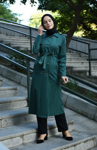 Smaragdgrün Trench Coats Models 4035-03