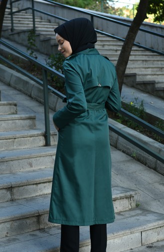 Emerald Green Trenchcoat 4035-03