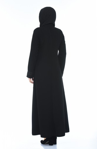 Lace Abaya Black 5001A-01