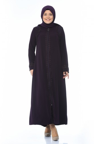 Lace Abaya Purple 5001A-03