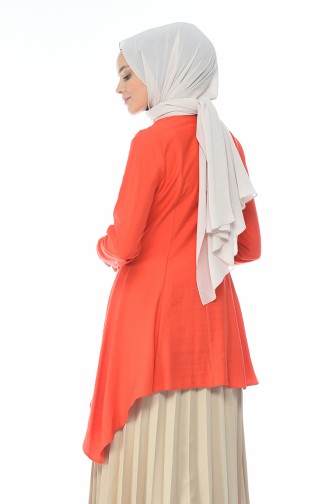Chemise a Boutons Caché 1201-01 Corail 1201-01