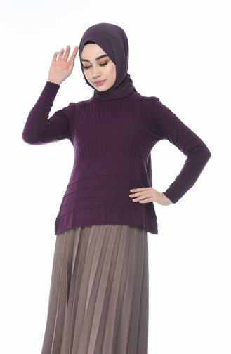 Tricot Sweater Purple 10011-07