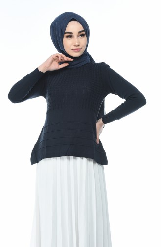 Tricot Sweater Navy Blue 10011-08