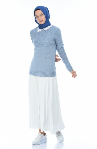 Tricot Sweater Blue 8021-04
