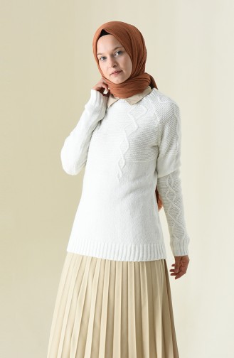 Tricot Sweater Ecru 8021-06
