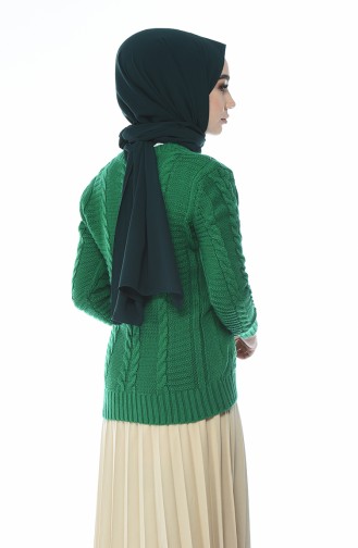 Tricot Sweater with Pearl Green 8034-05