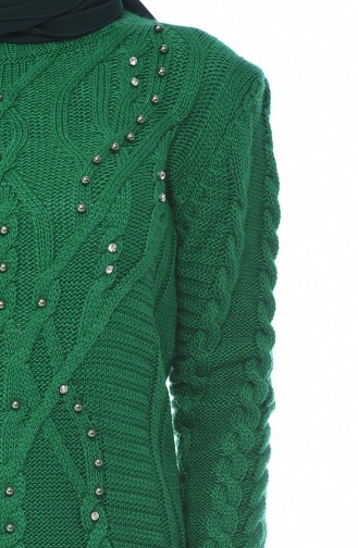 Tricot Sweater with Pearl Green 8034-05