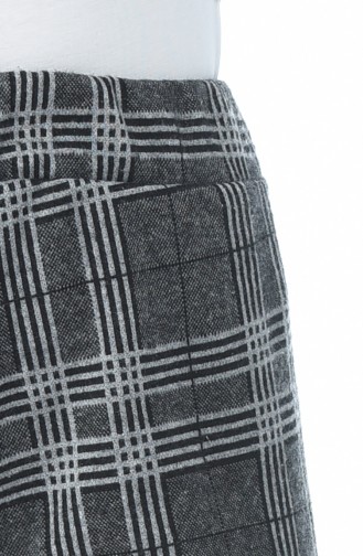 Plaid patterned winter trousers Gray 1005-01