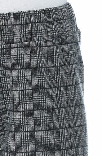 Plaid patterned winter trousers Gray 1005B-01