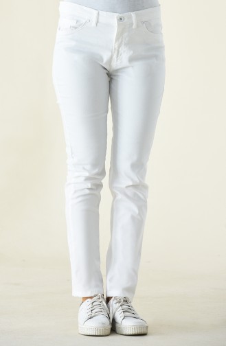 Pantalon Blanc 17059-02