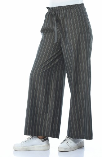Pantalon Large a Rayures 20007-01 Khaki 20007-01