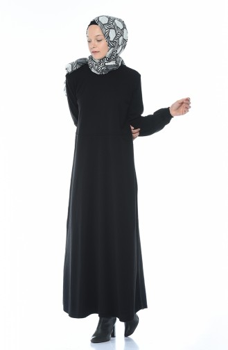 Black Hijab Dress 4134-01