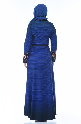 Saks-Blau Hijab Kleider 7K3708101-02
