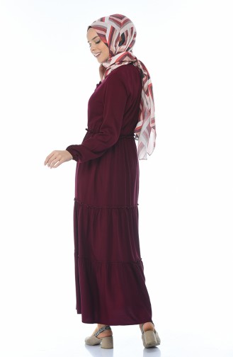 Dark Plum Hijab Dress 1203-05