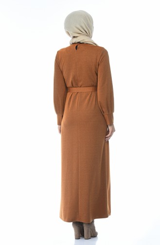 Kuşaklı Elbise 1964-01 Taba