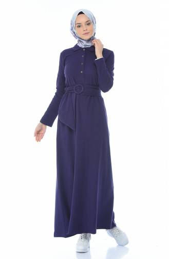 Purple Hijab Dress 5039-01