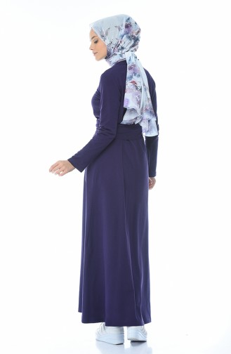 Lila Hijab Kleider 5039-01