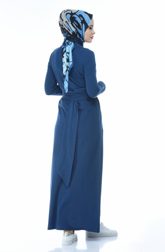 Indigo Hijab Dress 5039-03