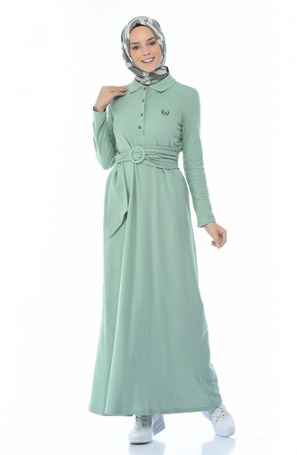 فستان أخضر حشيشي 5039-10