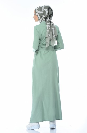 Grün Hijab Kleider 5039-10