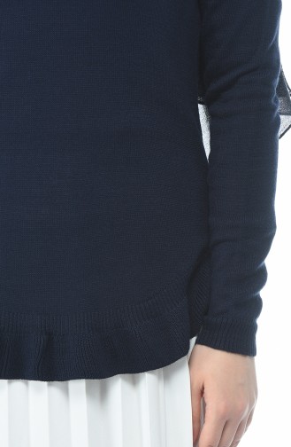 Tricot Plain Sweater Navy blue 1954-09