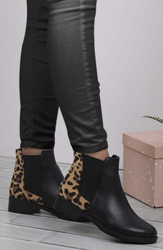 Women´s Boots Black Leopard 26038-11