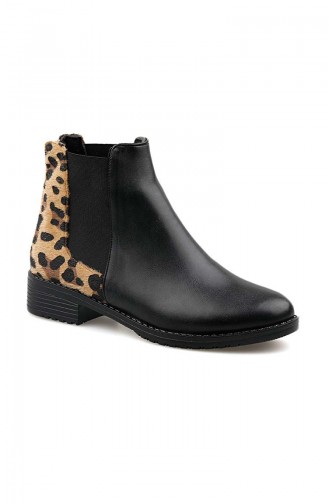 Women´s Boots Black Leopard 26038-11