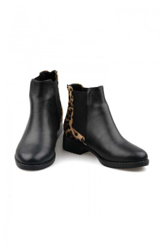 Women´s Boots Black Leopard 26038-11