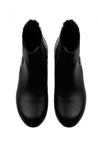 Women´s Boots Black and White 26038-12