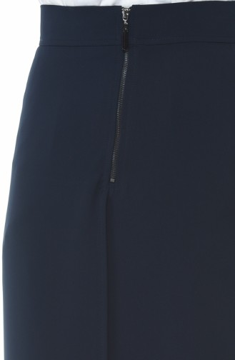 Classic Skirt with Zipper Navy Blue 6K2607200-03