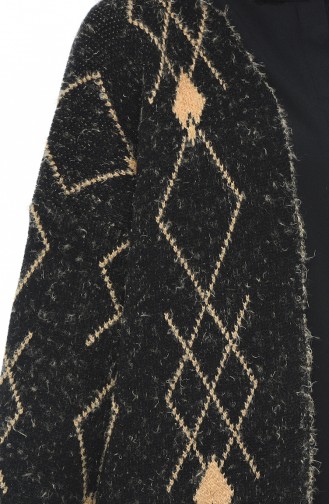 Bat Sleeve Tricot Cardigan Black 1927-01