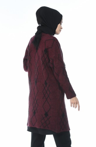 Bat Sleeve Tricot Cardigan Bordeaux 1927-06