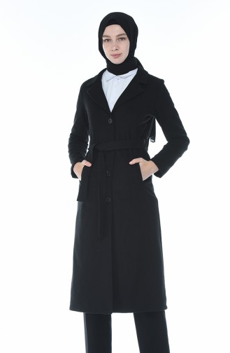 Winterliche Cape mit Band 8412-04 Schwarz 8412-04