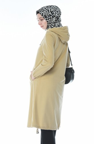 Hooded Velvet Cap Beige 0095-03