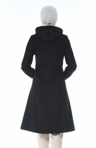 Samt Cape mit Kapuze 0095-05 Schwarz 0095-05