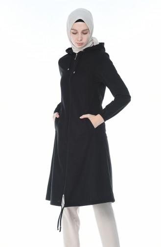 Cape Velours a Capuche 0095-05 Noir 0095-05