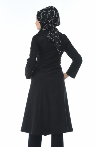 Velvet Zippered Cape 0098-03 Black 0098-03