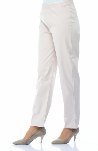 Waist Elastic Trousers Creamy 2122-01