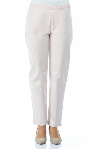 Waist Elastic Trousers Creamy 2122-01