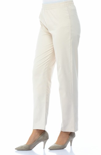 Pantalon Taille élastique 2122A-01 Creme 2122A-01