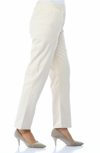 Pantalon Taille élastique 2122A-01 Creme 2122A-01