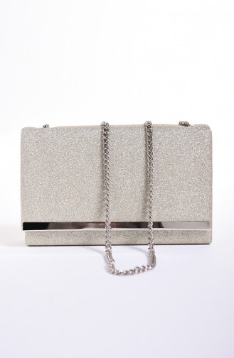 Women´s Sand Silvery Evening Bag Light Gold 0506-02