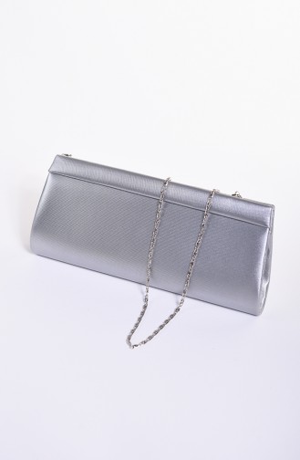 Women´s Fabric Evening Bag Silver Gray 0508-03