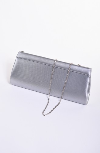 Dame Stoff Abendkleid Tasche 0508-03 Silber Grau 0508-03