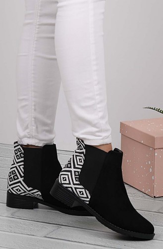 Women´s Boots Black White 26037-10