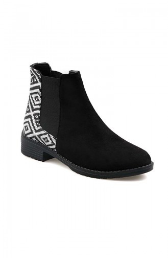 Women´s Boots Black White 26037-10