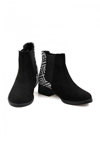 Women´s Boots Black White 26037-10