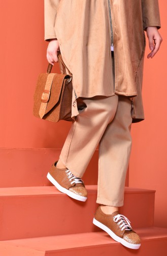 Sneaker and Bag Suit Brown Tobacco Gold 07