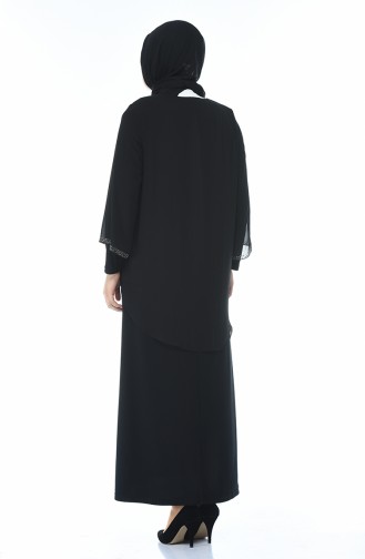 Habillé Hijab Noir 3149-01